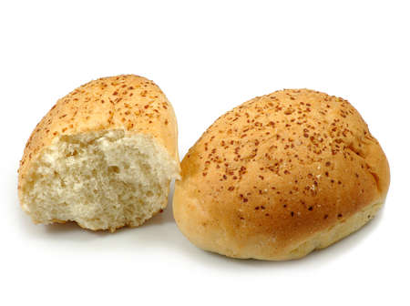 Isolated image of buns on a white backgroundの写真素材