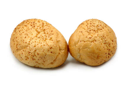 Isolated image of buns on a white backgroundの写真素材