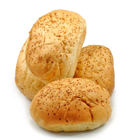 Isolated image of buns on a white backgroundの写真素材