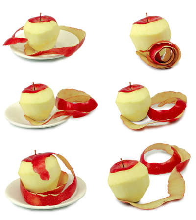 Isolated image of apples on white backgroundの写真素材