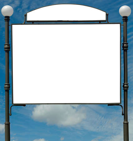 banner image on the background of sky and cloudsの写真素材