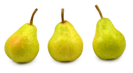 Isolated image of pears on a white backgroundの写真素材