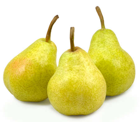 Isolated image of pears on a white backgroundの写真素材
