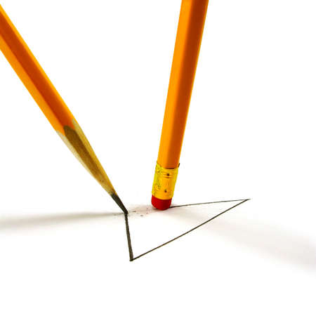 Isolated image of two pencils on white background