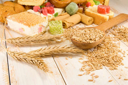image of various sweets on the tableeの写真素材