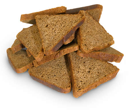 Isolated image of sliced bread on a white background