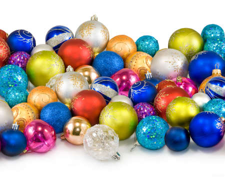 Isolated image of Christmas tree decorationsの写真素材