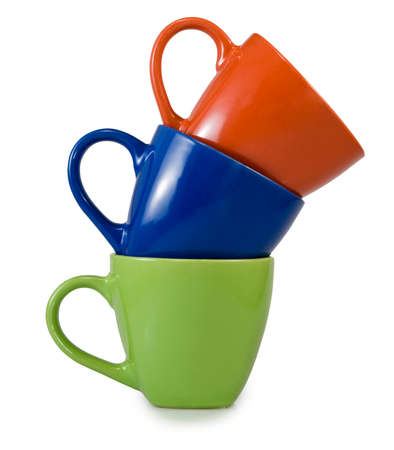 Isolated image of three cupsの写真素材