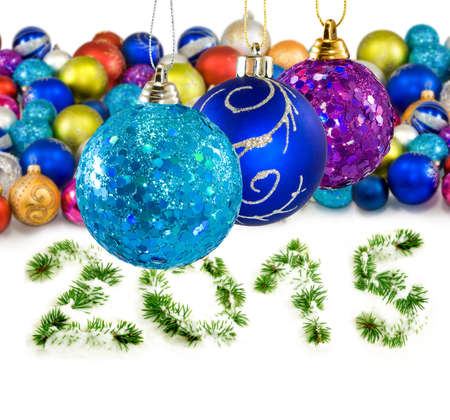 Isolated image of Christmas decorations closeupの写真素材