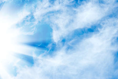 image of blue sky and sun