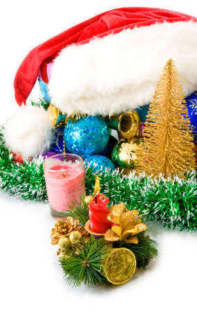 Isolated image of different Christmas decorationsの写真素材