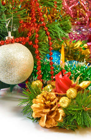 image of different Christmas dekorations closeupの写真素材