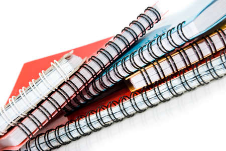 Isolated image of a notebook on a white backgroundの写真素材