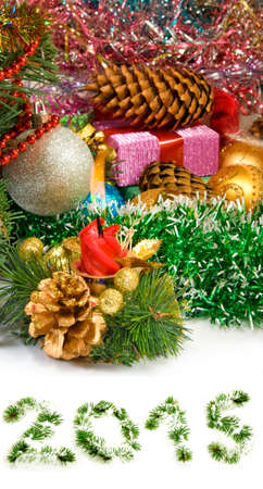 image of different Christmas dekorations closeupの写真素材