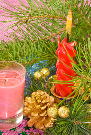 image of different Christmas dekorations closeupの写真素材