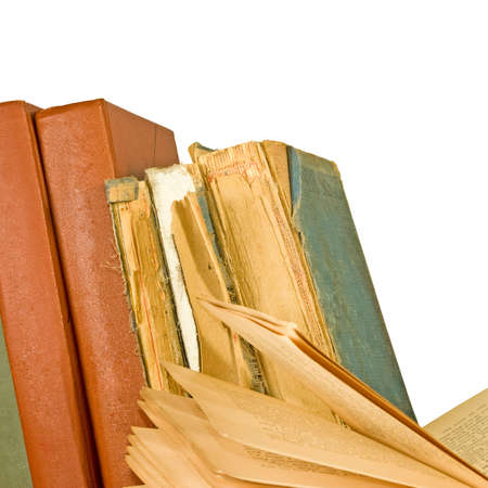 Image of several books standing on a bookshelfの写真素材