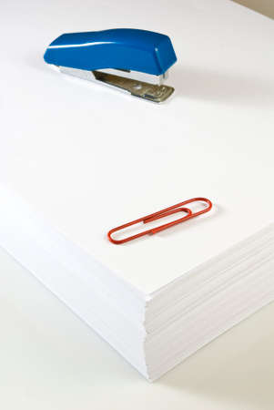 image of paper clips and staplerの写真素材