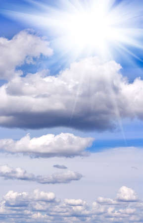 image of blue sky  and sunの写真素材