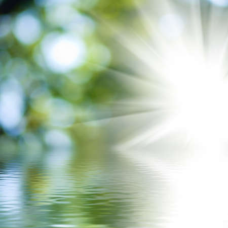 image of water on a green background closeupの写真素材