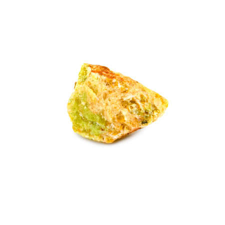 image of one opal stone on a white backgroundpの写真素材