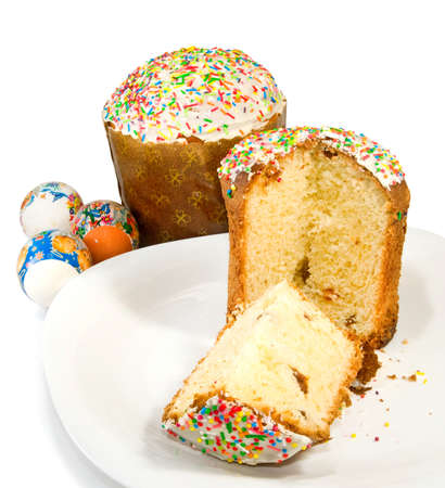 Isolated image of Easter cupcakes and eggsの写真素材