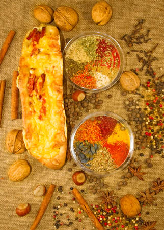 image of buns with sausage and cheese closeupの写真素材