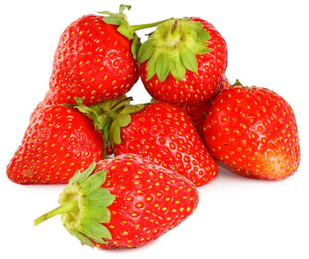 image of a pile of strawberries closeupの写真素材