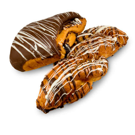 Isolated image of delicious cookies on a white backgroundの写真素材