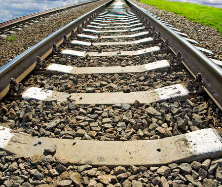 image of  railway tracks closeupの写真素材