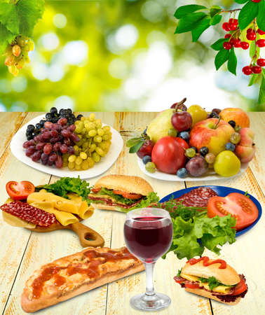 image of different snacks closeupの写真素材