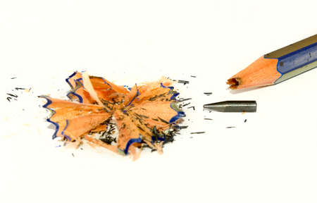 image of  pencil and shavings closeup