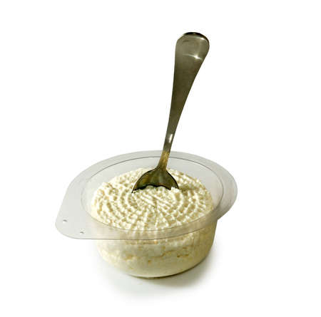 Isolated image of curds closeupの写真素材