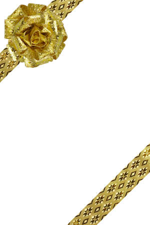 Isolated image of  yellow bow in the frameの写真素材