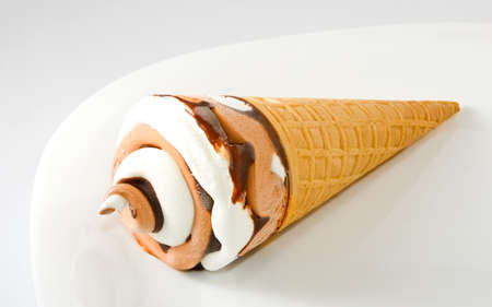 Isolated image of an ice cream closeupの写真素材
