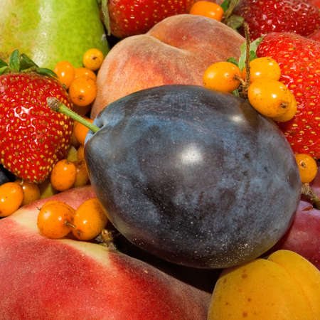 image of  various ripe fruits closeupの写真素材