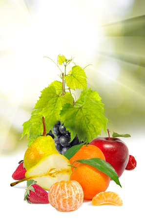 Image of various ripe fruits closeupの写真素材