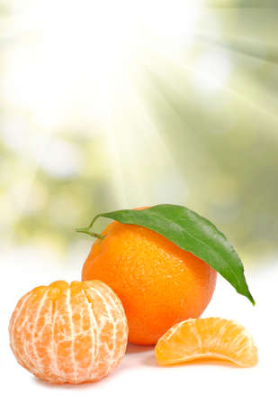 Image of orange on sunlight background  close-upの写真素材