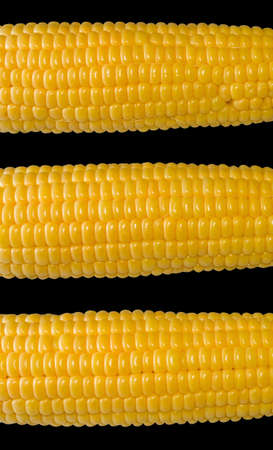 image of corn on a black background closeupの写真素材