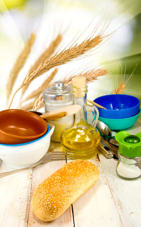 image  of food on picnic closeupの写真素材