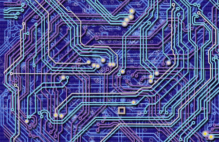 abstract image of microcircuit against a blue background 
close-upの写真素材