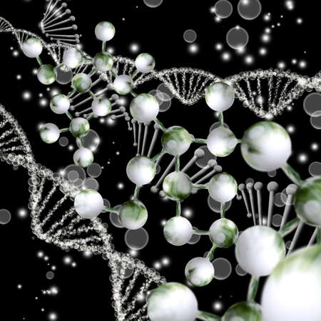 Image of molecular structure and chain of dna closeupの写真素材
