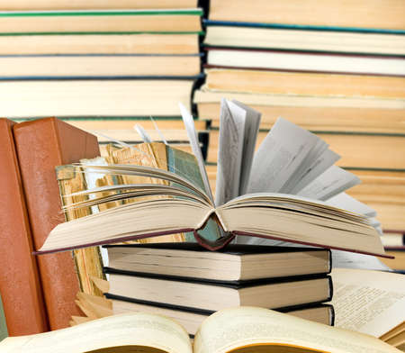 image of many books close upの写真素材