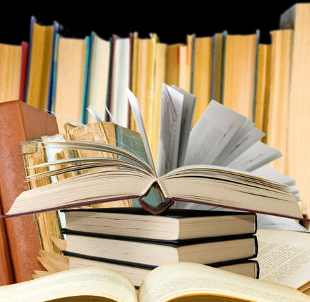 image of many books close upの写真素材