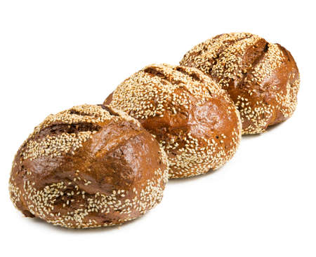 isolated image of round bread closeup