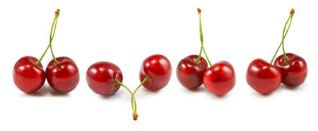 Isolated image of  cherries closeupの写真素材