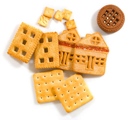 isolated image of cookies on a white backgroundの写真素材