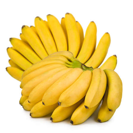 Isolated image of a banana on white backgroundの写真素材