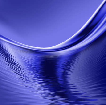 abstract image of water on a blue background closeupの写真素材