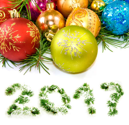 image of many Christmas decorations close upの写真素材