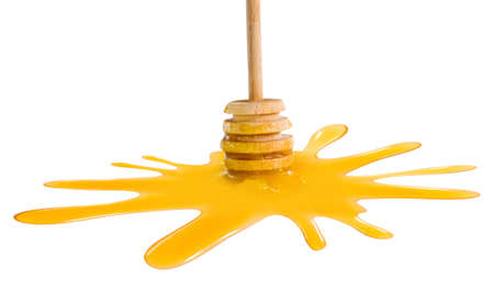Isolated image of honey close upの写真素材